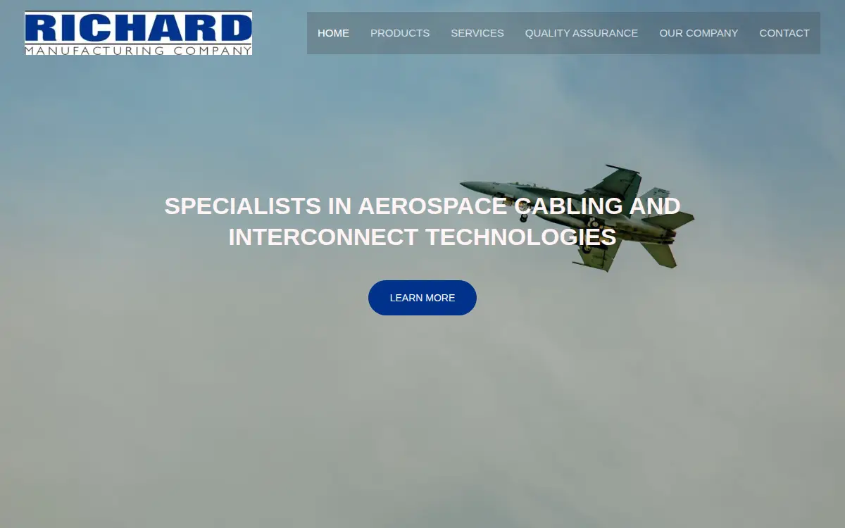 Homepage of Richard Manufacturing Company
