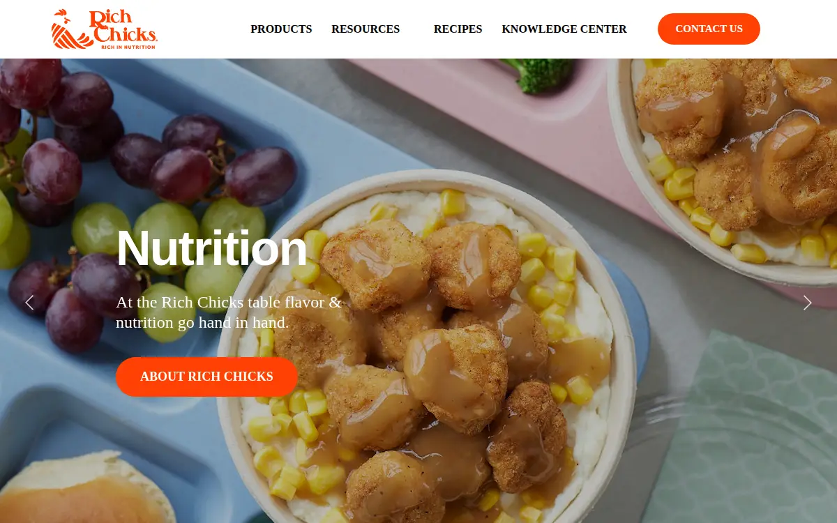 Homepage of Rich Chicks LLC