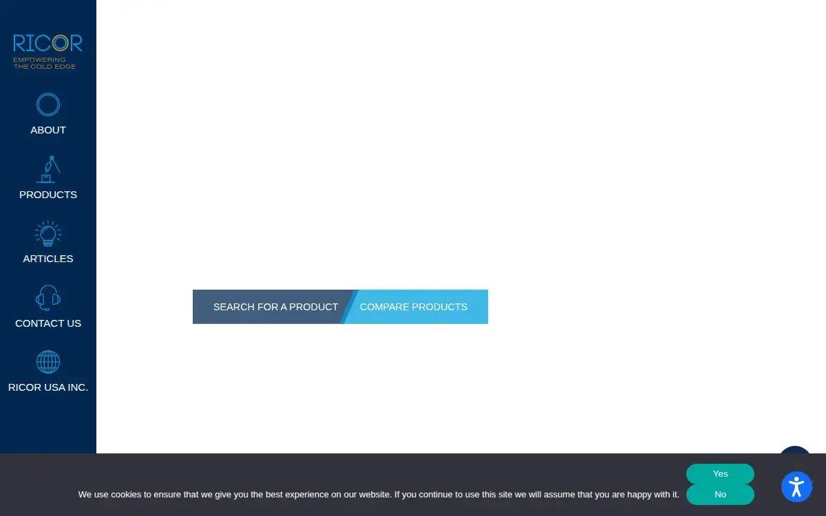 Homepage of Ricor USA INC