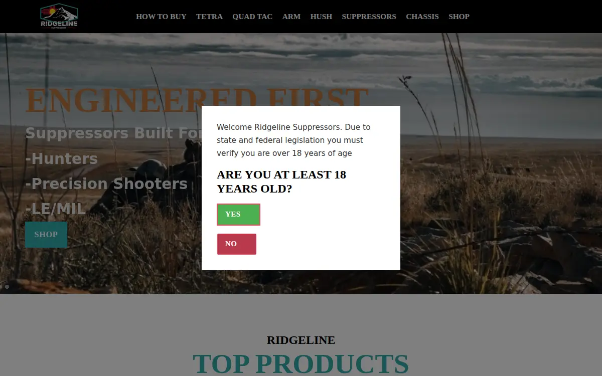Homepage of Ridgeline Manufacturing & Engineering INC