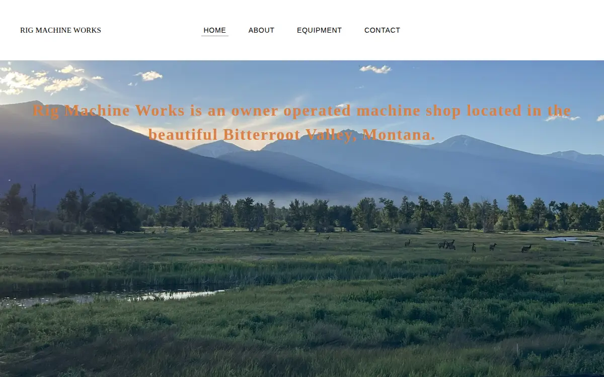 Homepage of Rig Machine Works LLC
