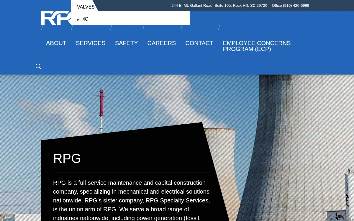 Homepage of Riley Power Group LLC