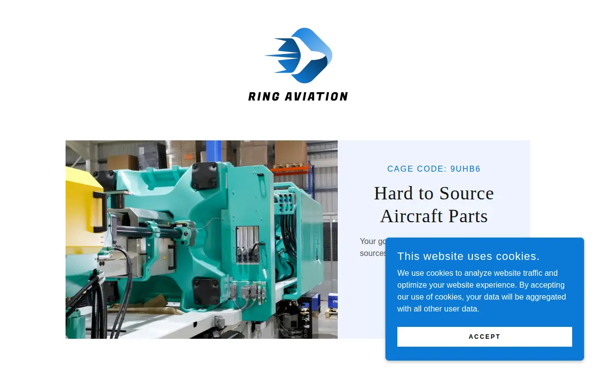 Homepage of Ring Aviation CORP