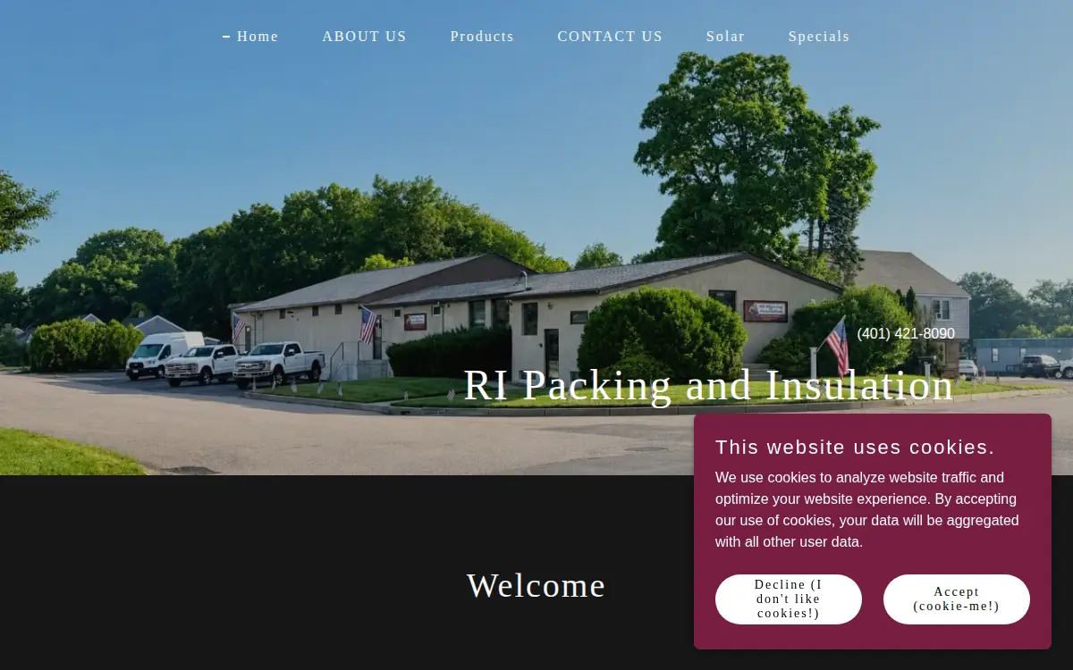 Homepage of Ri Packing & Insulation LLC