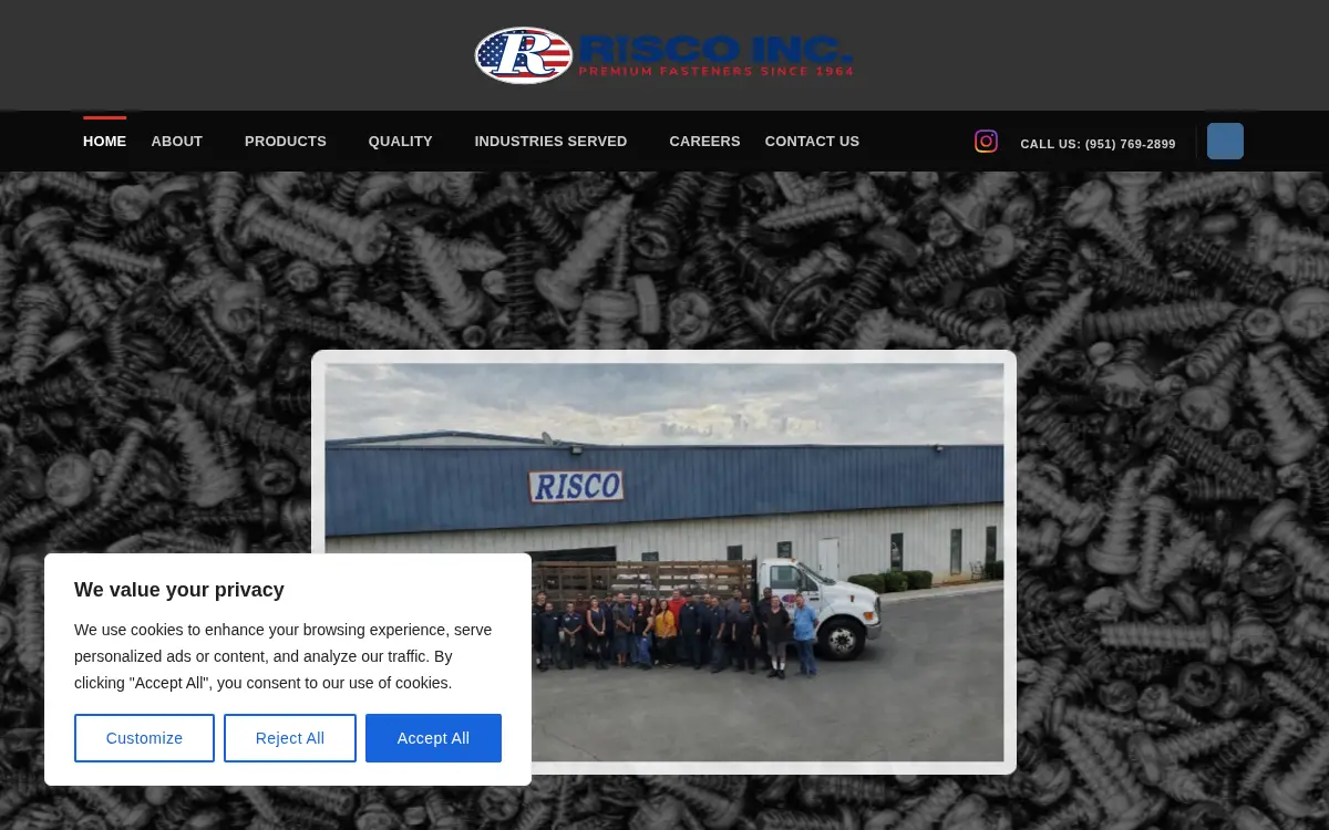 Homepage of Risco, INC.