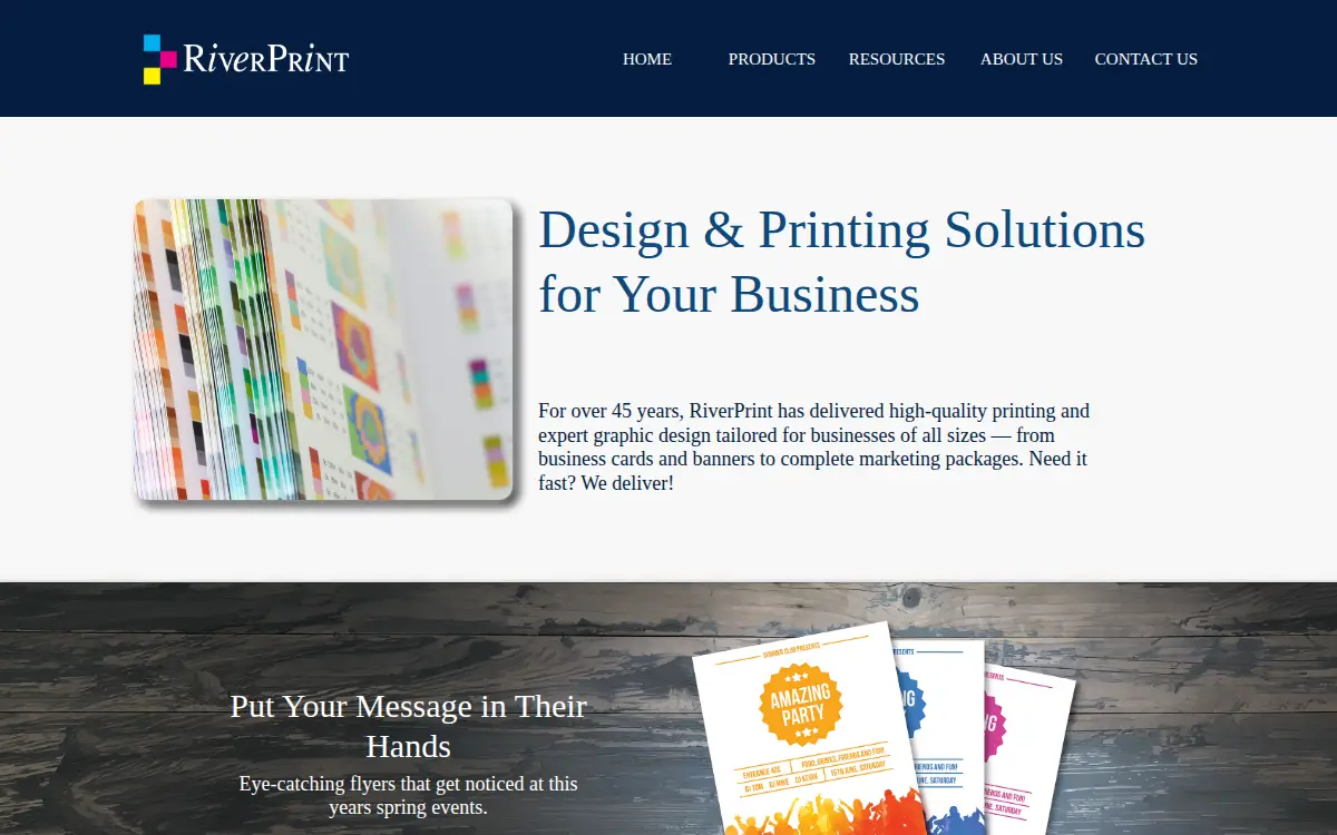 Homepage of Rb Printing Services, L.l.c
