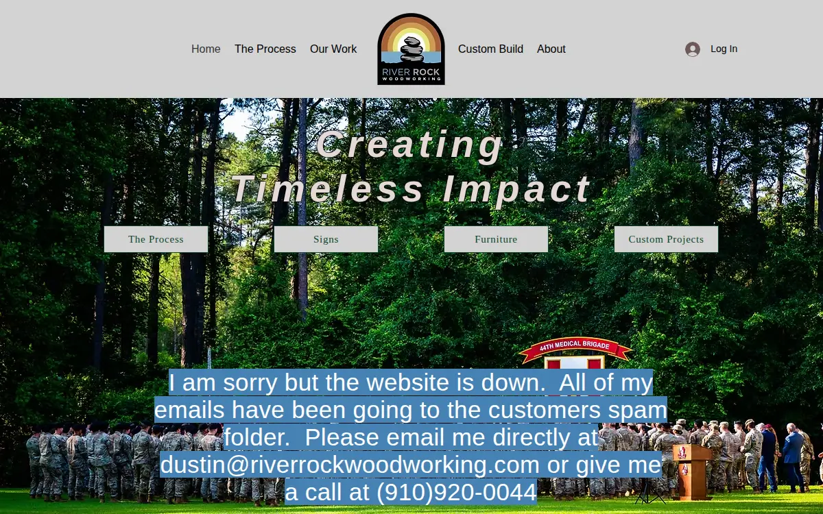 Homepage of River Rock Woodworking LLC