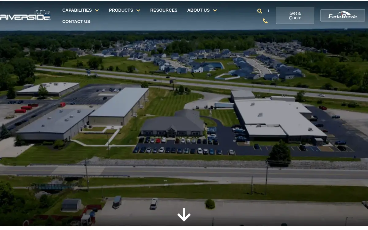 Homepage of Riverside Manufacturing LLC