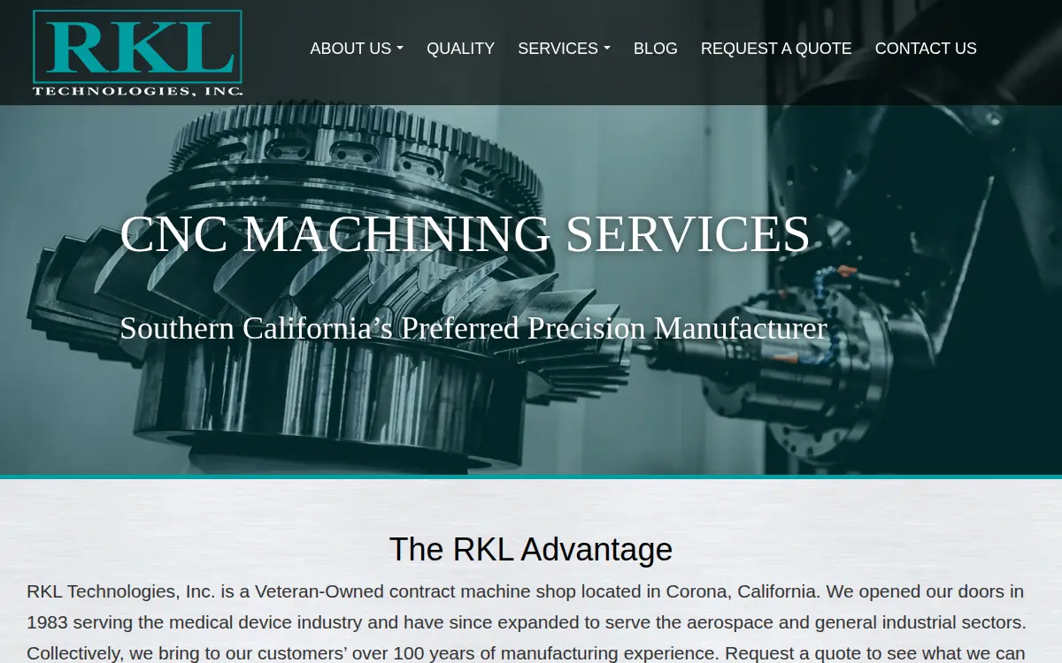 Homepage of Rkl Technologies, INC.