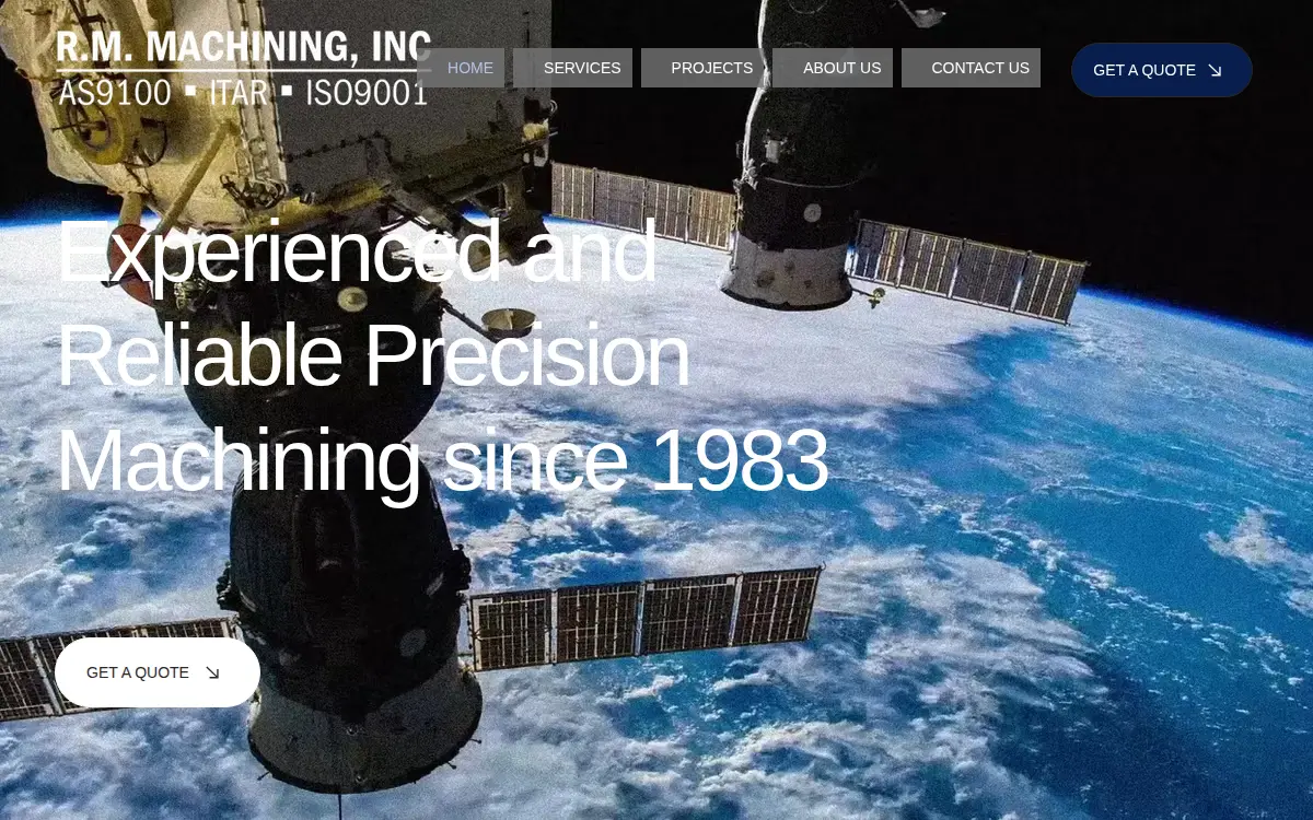 Homepage of R.m. Machining, INC.