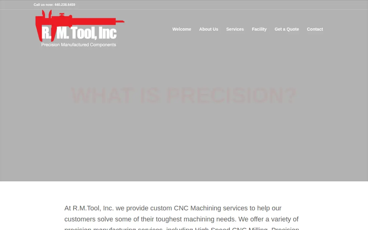 Homepage of Rm Tool & Die INC