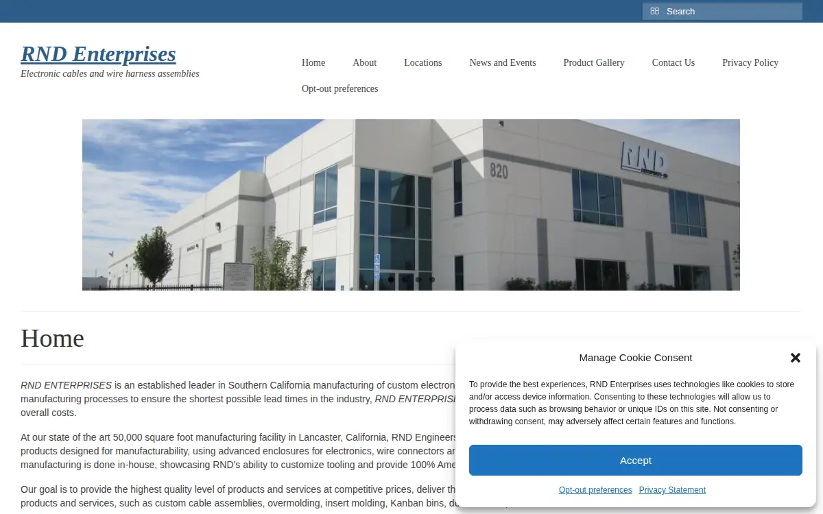 Homepage of Bdr Industries INC
