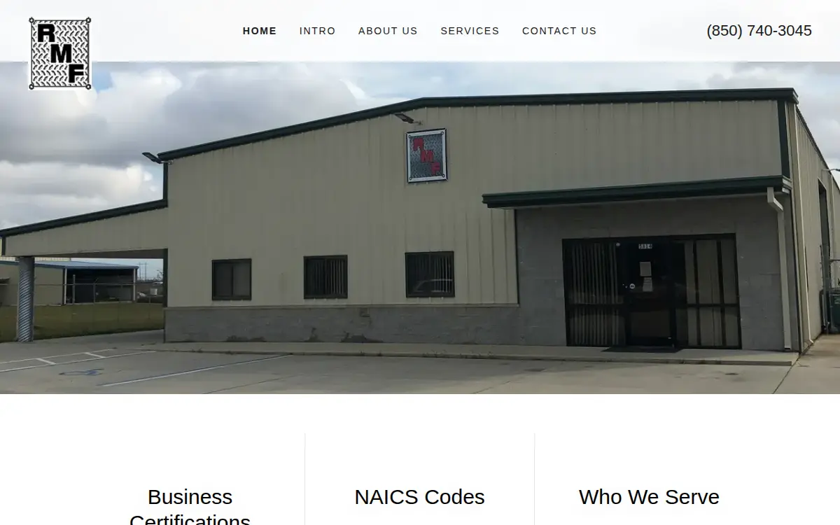 Homepage of Robbins Metal Fab LLC