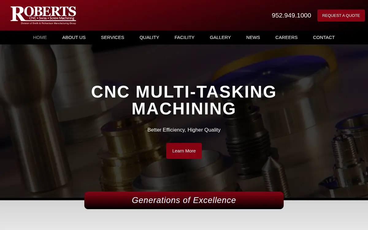 Homepage of Roberts Automatic Products, INC.