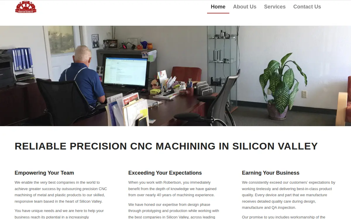 Homepage of Robertson Machine INC