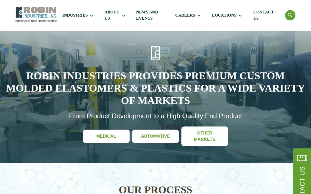 Homepage of Robin Industries INC