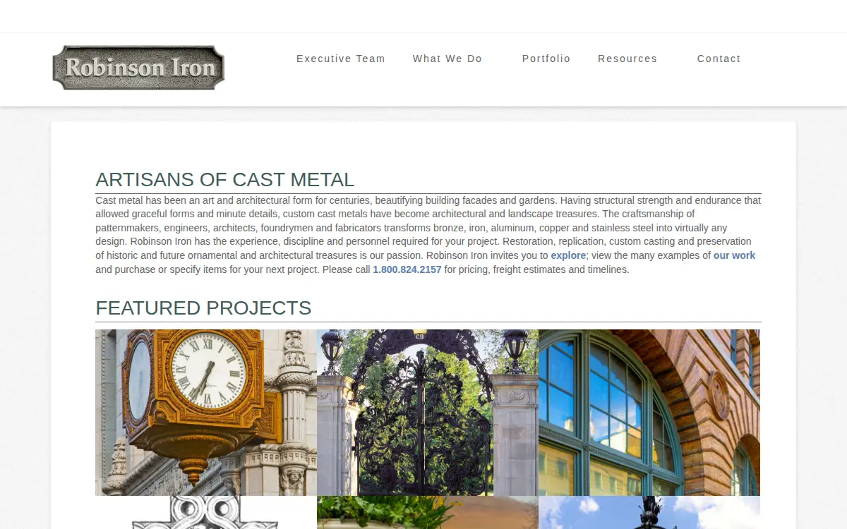 Homepage of Robinson Iron CORP