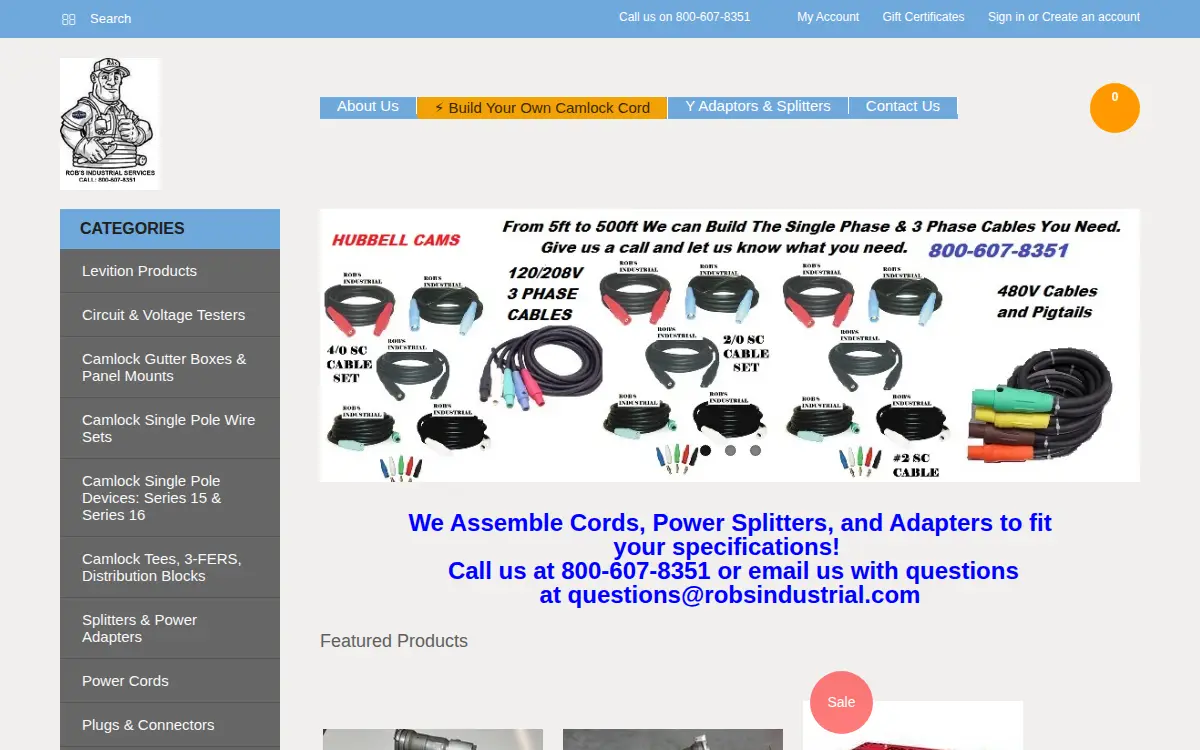 Homepage of Rob's Industrial Services
