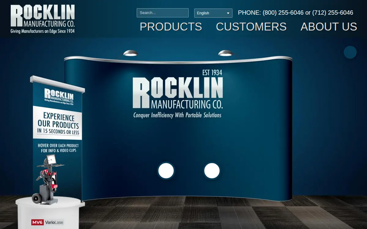 Homepage of Rocklin Manufacturing CO