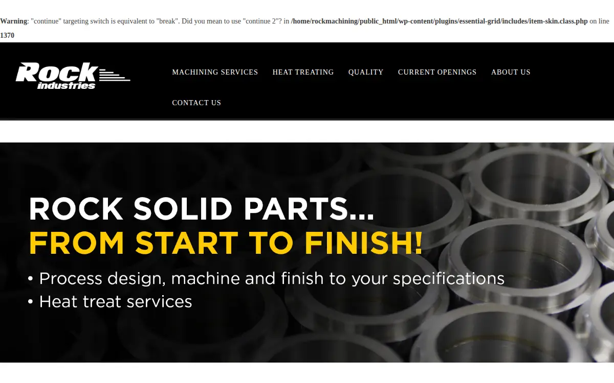 Homepage of Rock Industries, INC.