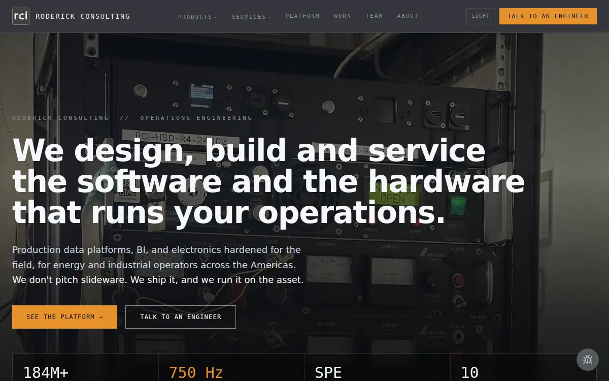 Homepage of Roderick Consulting INC