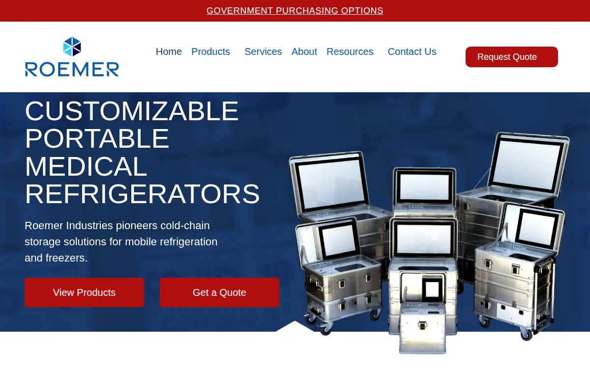 Homepage of Roemer Industries INC