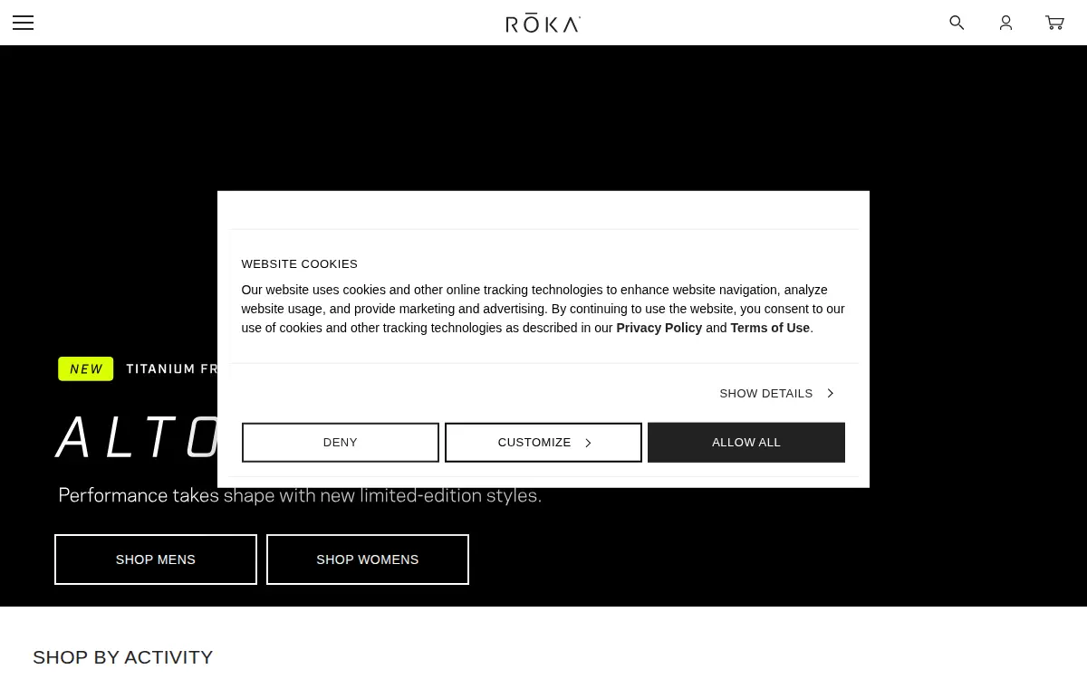 Homepage of Roka Sports INC