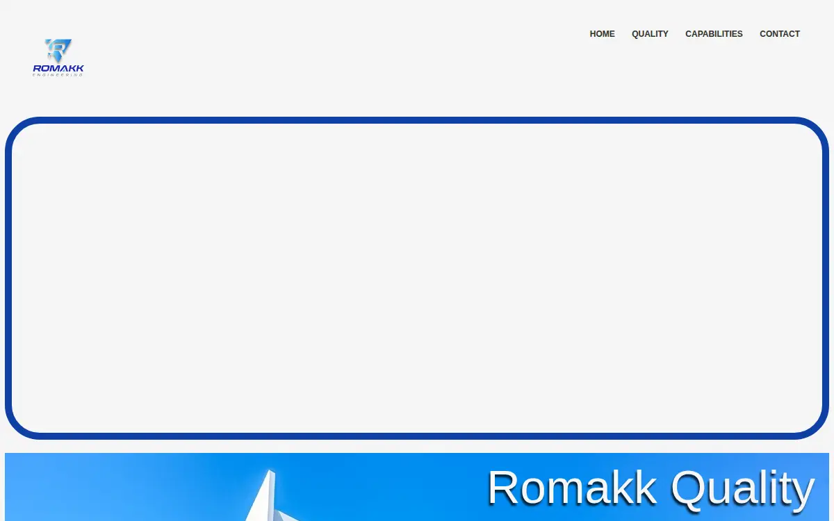 Homepage of Vision Aerospace LLC