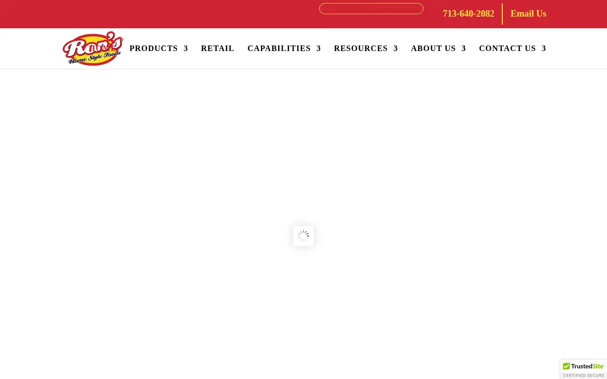 Homepage of Ron's Home Style Foods, INC.