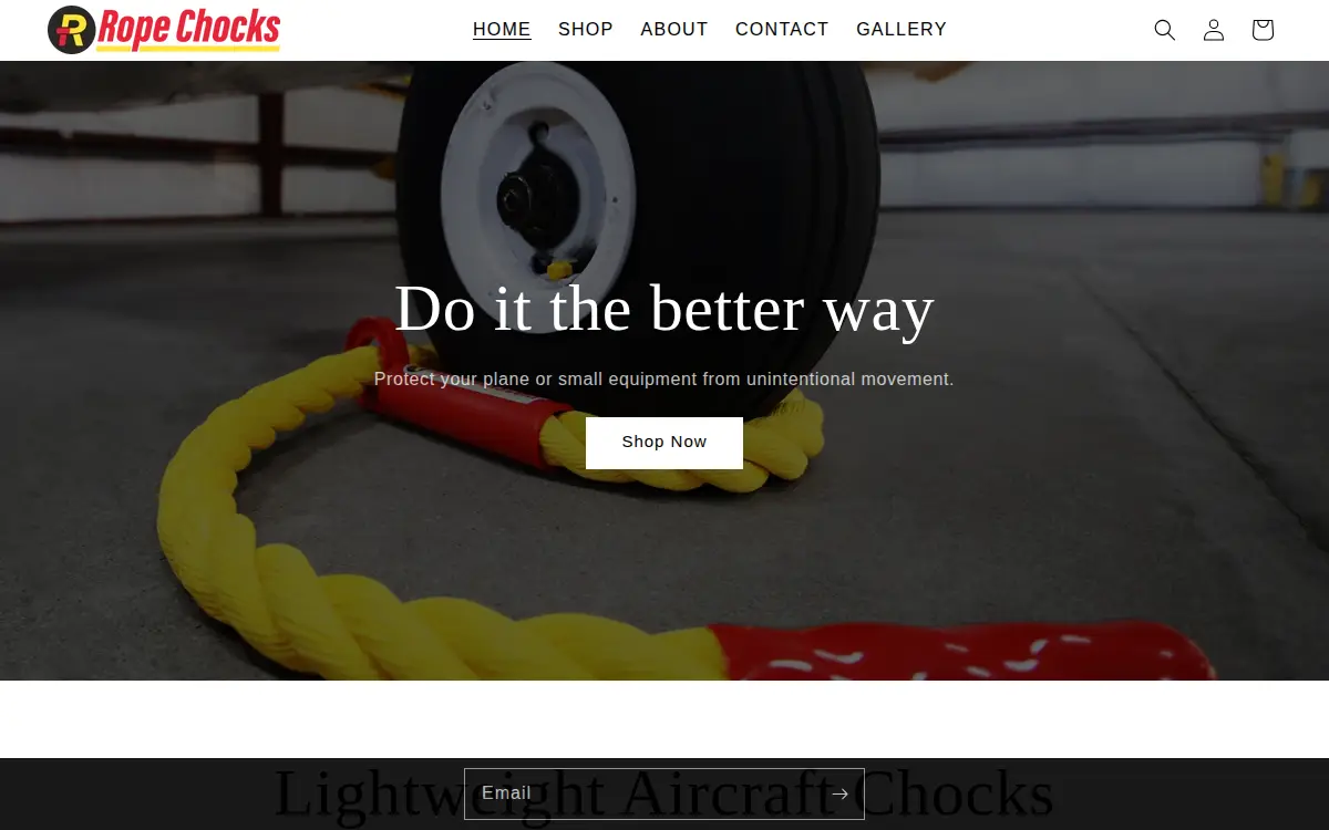 Homepage of Rope Chocks LLC