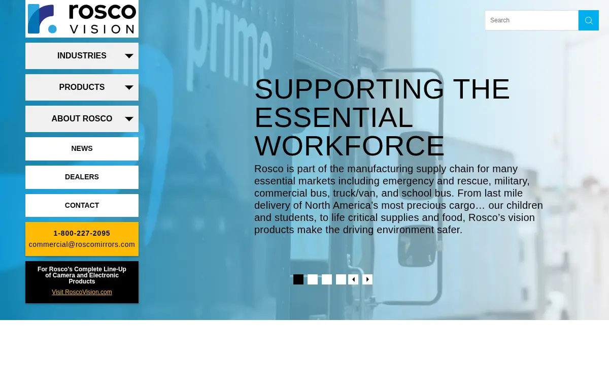 Homepage of Rosco, LLC