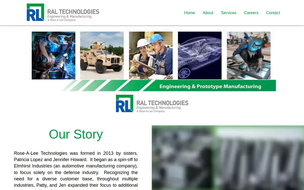 Homepage of Rose-a-lee Technologies, INC
