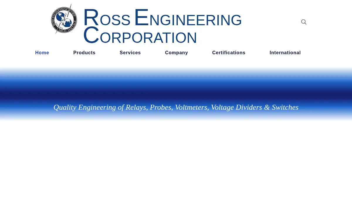 Homepage of Ross Engineering Corporation