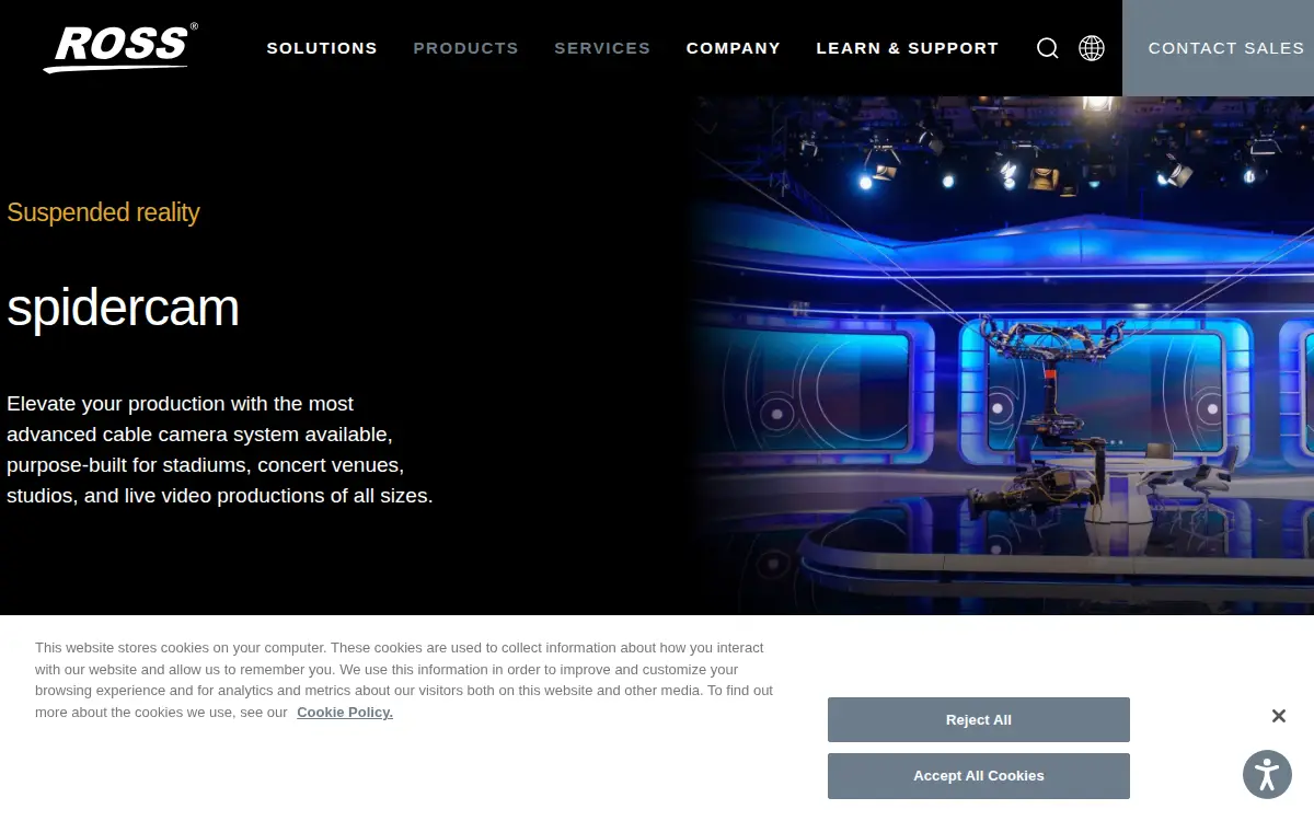 Homepage of Ross Video INC