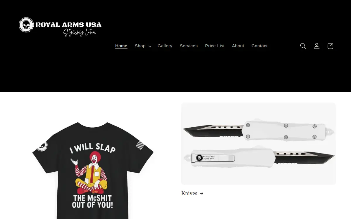 Homepage of Royal Innovations LLC