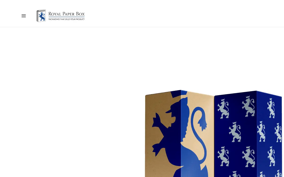 Homepage of Royal Paper Box CO. of California