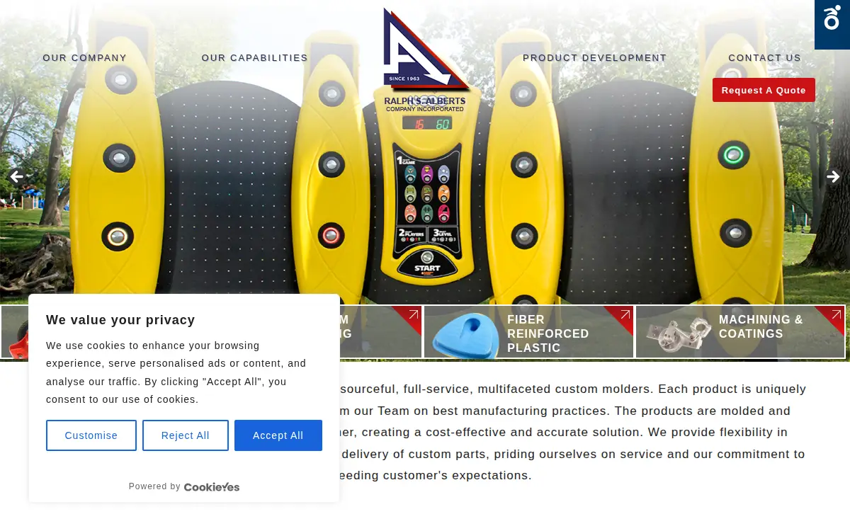 Homepage of Ralph S Alberts CO INC
