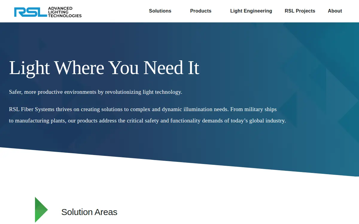 Homepage of Rsl Fiber Systems LLC