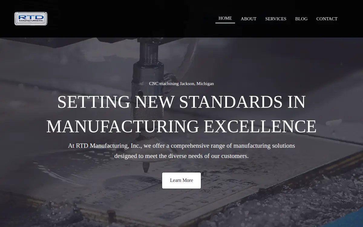 Homepage of Rtd Manufacturing, INC