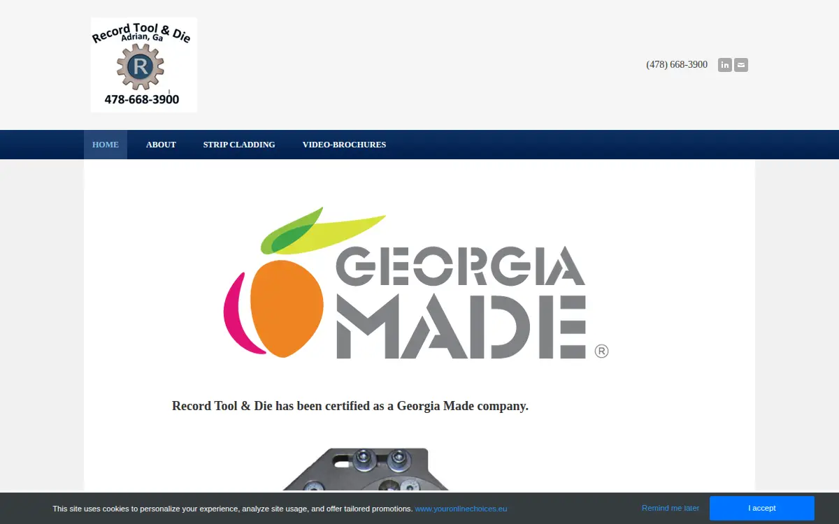 Homepage of Record Tool & Die LLC