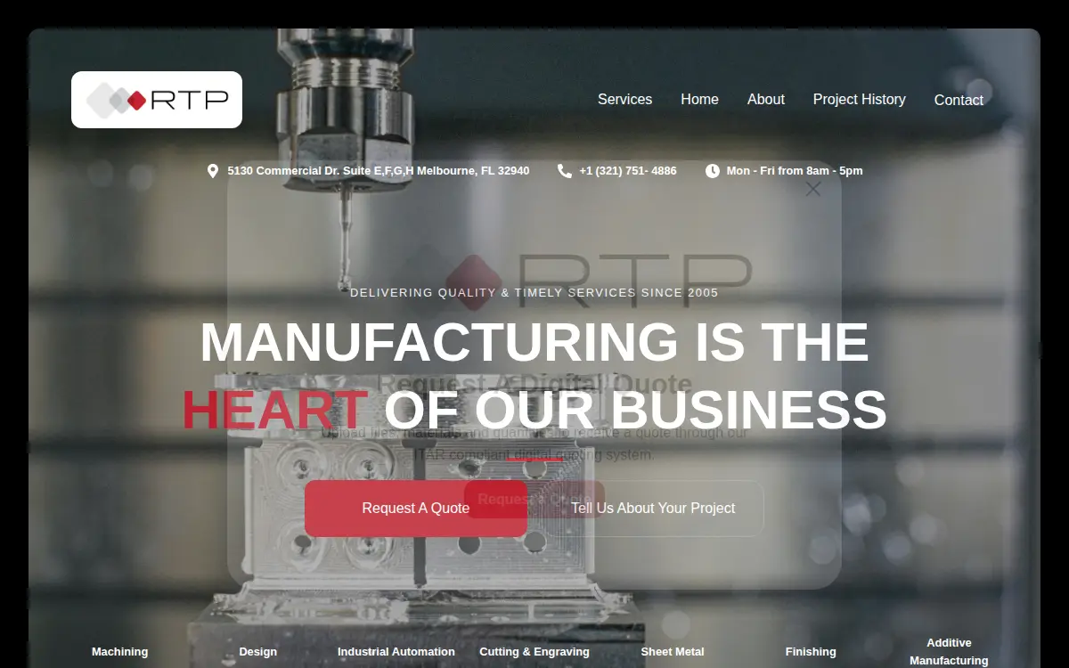 Homepage of Rtp Systems INC