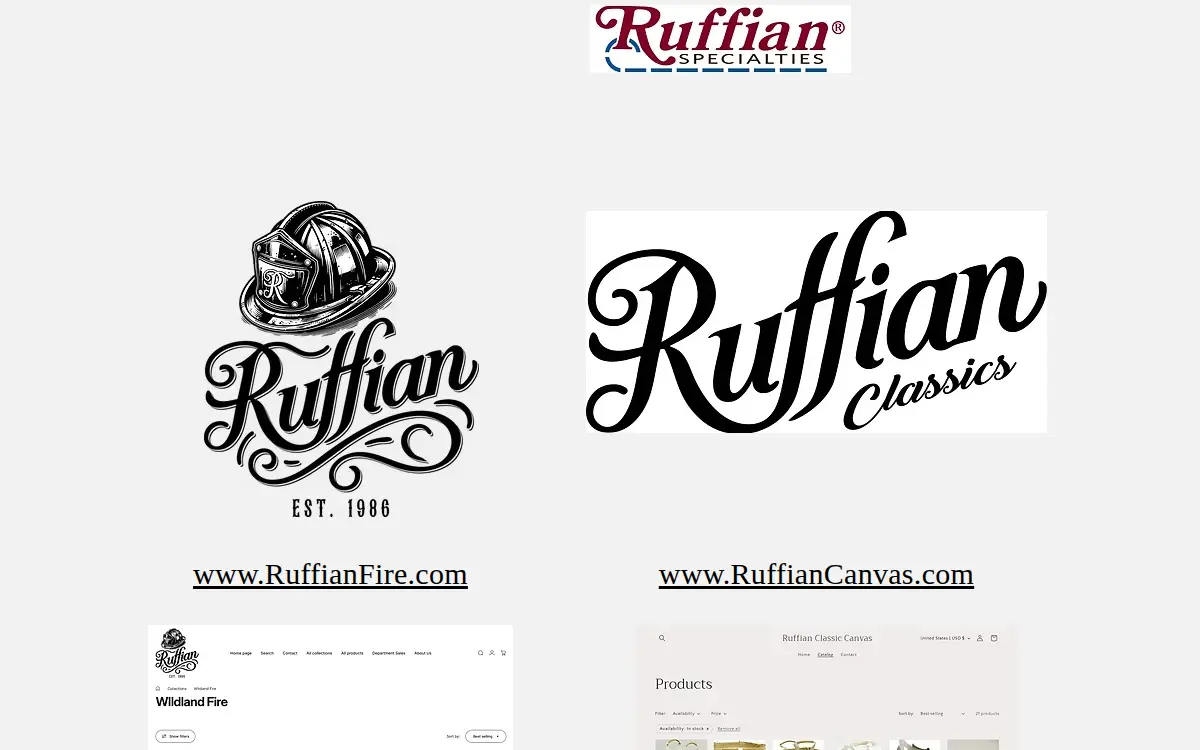 Homepage of Ruffian Specialties LLC