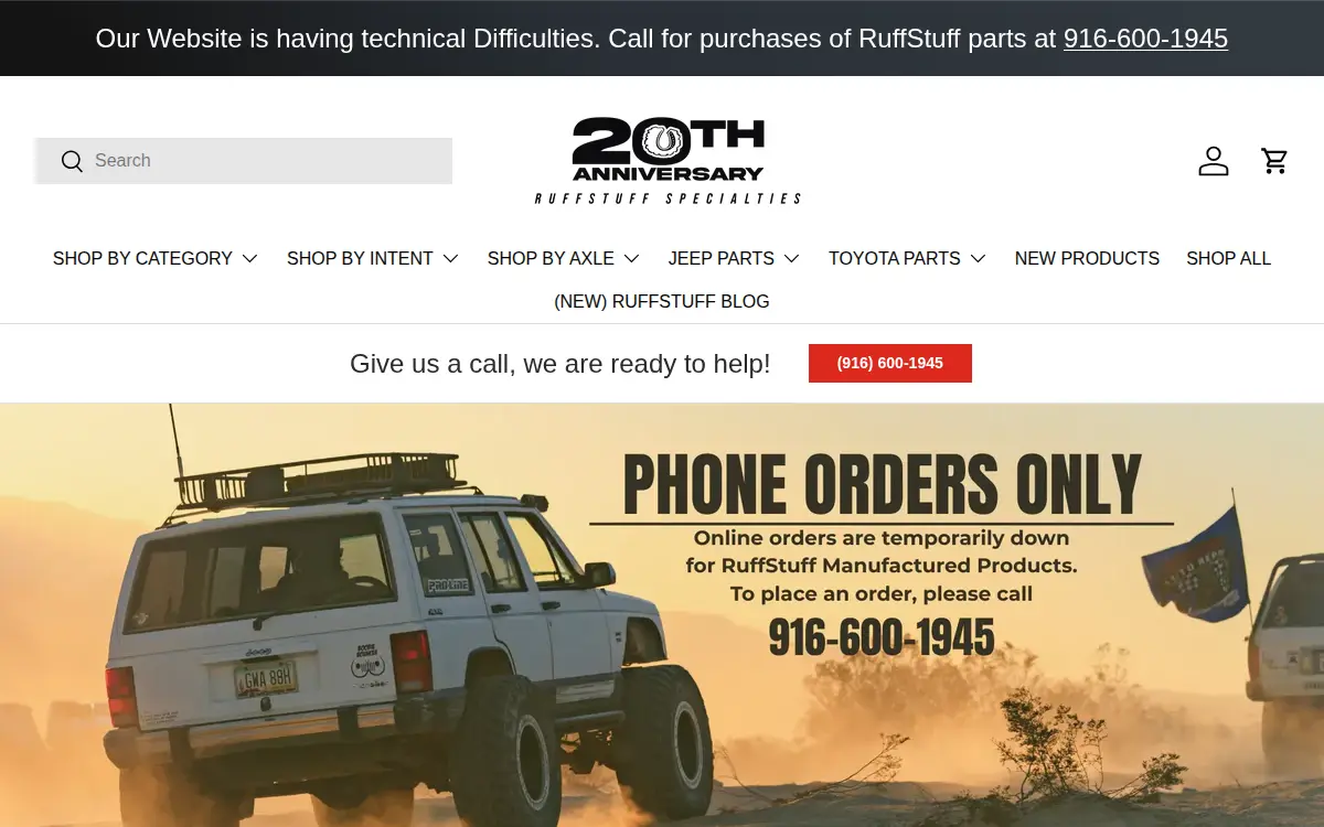 Homepage of Ruffstuff, INC.