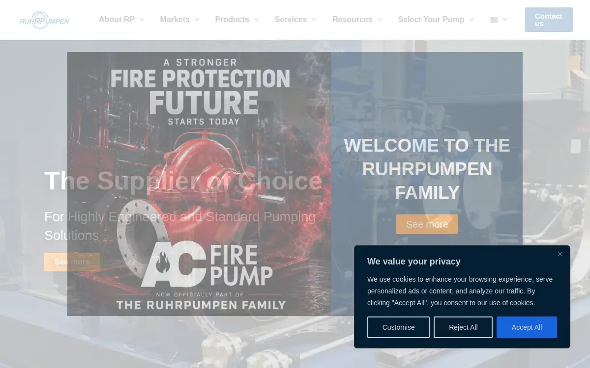 Homepage of Ruhrpumpen, INC.