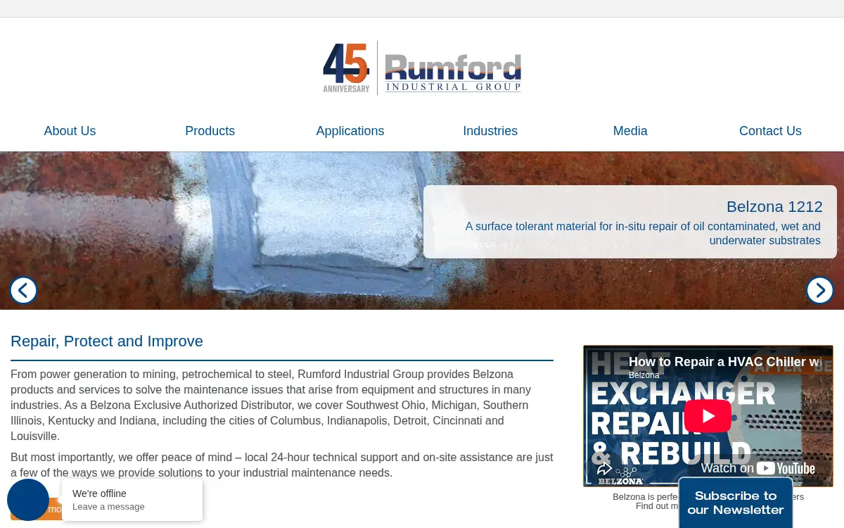 Homepage of Rumford Industrial Group INC