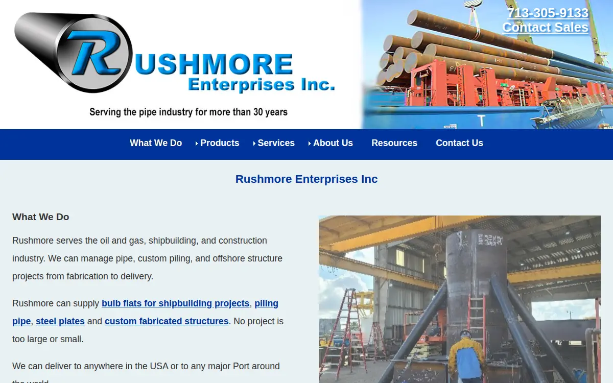 Homepage of Rushmore Enterprises INC