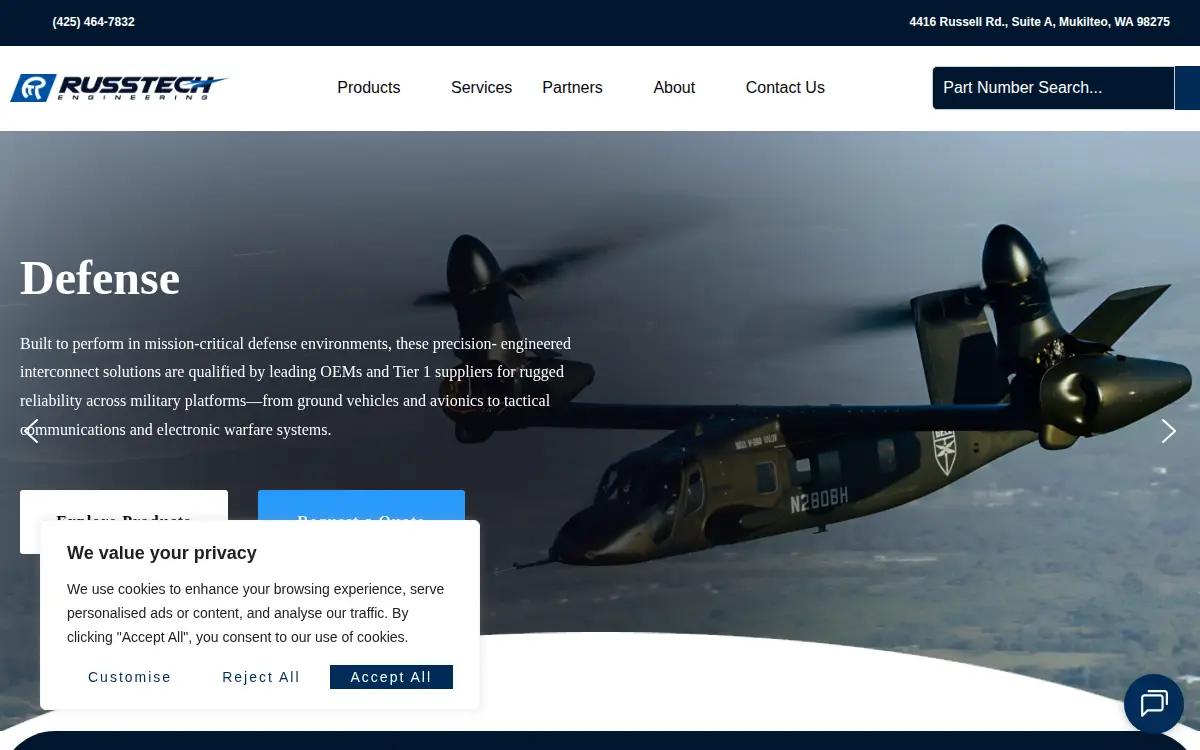 Homepage of Russtech Engineering Company, INC.