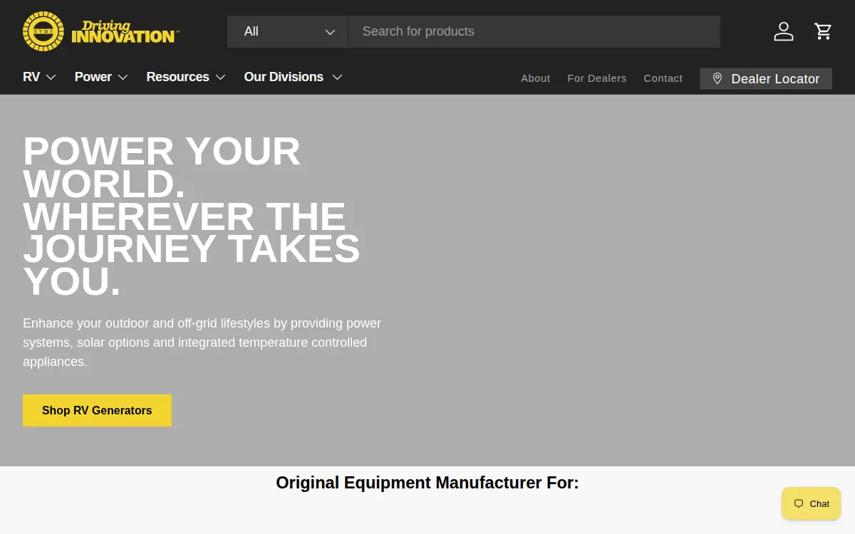 Homepage of Rv Mobile Power, LLC