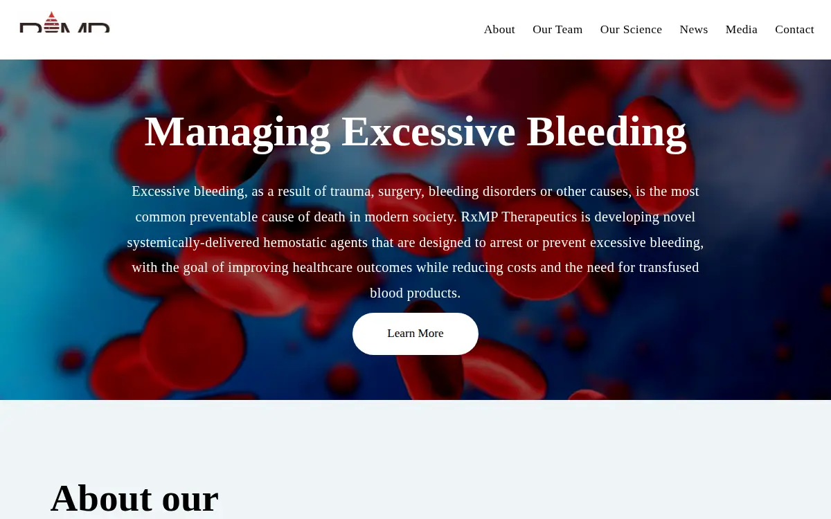 Homepage of Rxmp Therapeutics, INC.