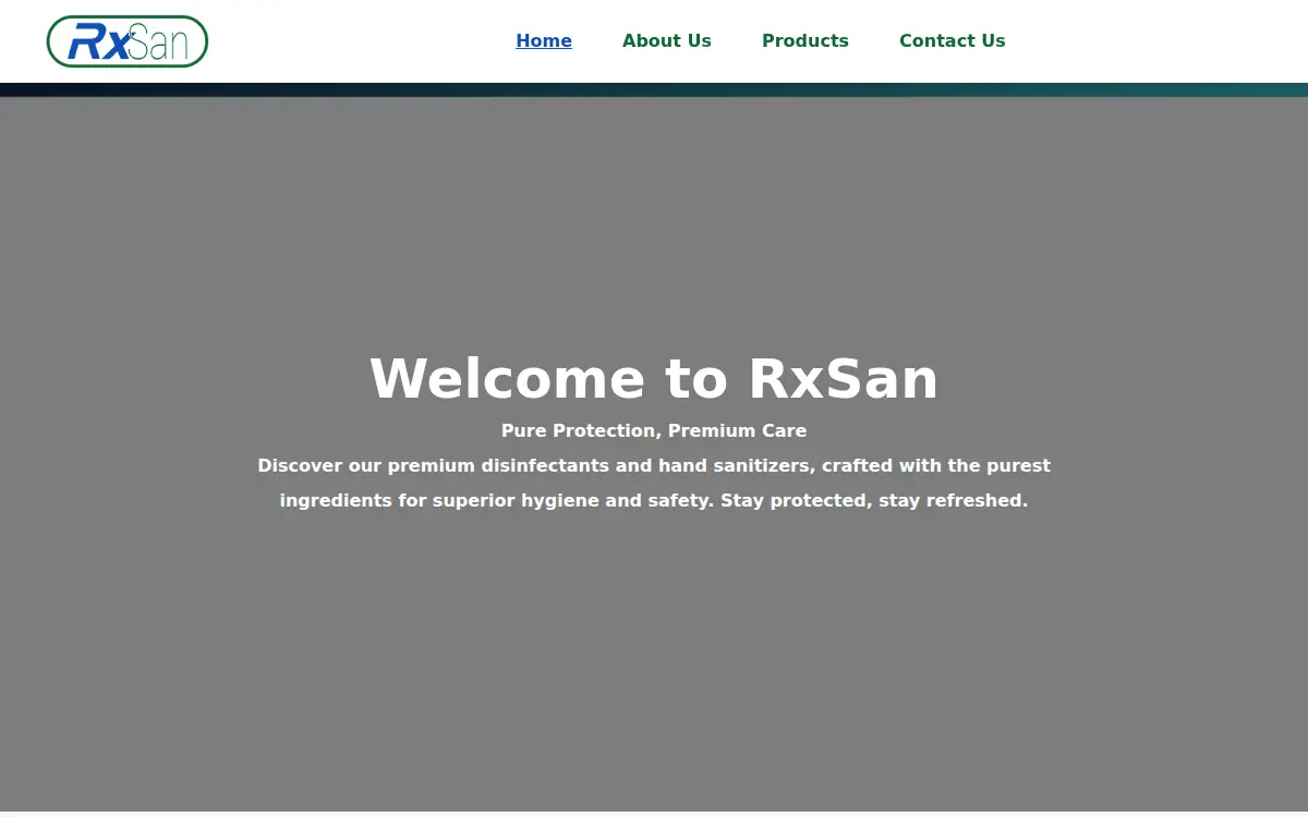 Homepage of Rx San LLC